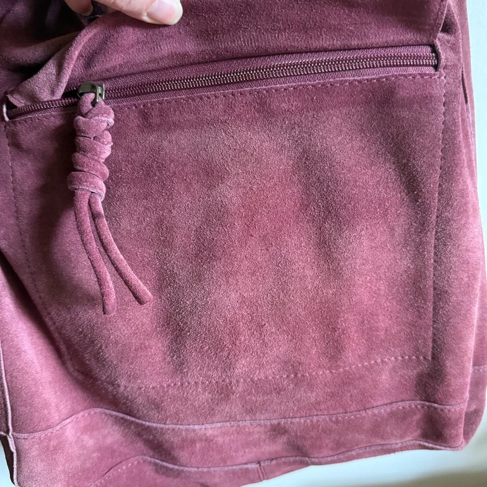 NWOT FREE PEOPLE Dusty Rose Slouchy Shoulder Bag - Picture 5 of 13